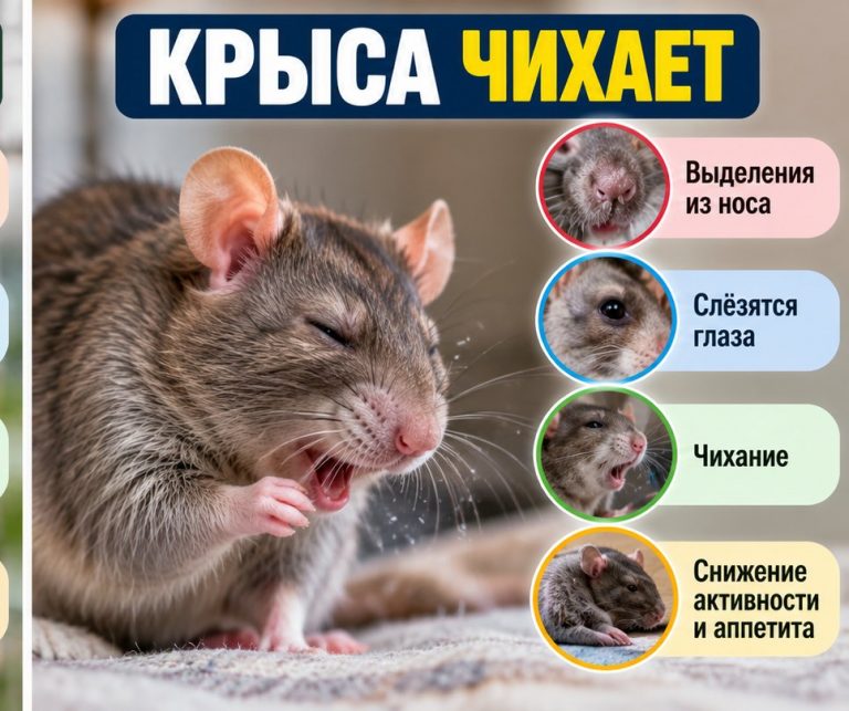 Крыса чихает и хрипит